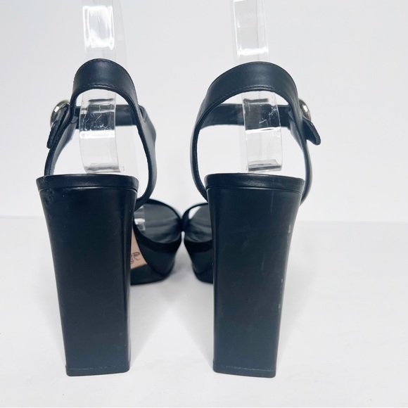 New Via Spiga Saville Platform Leather Sandals Heels Size 8 - Picture 2 of 8